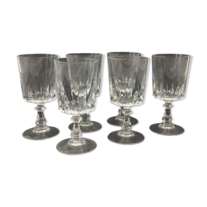 Ensemble de 6 verres en cristal
