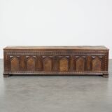 Antique 17th-Century Chest/Bench with an Original Working Lock