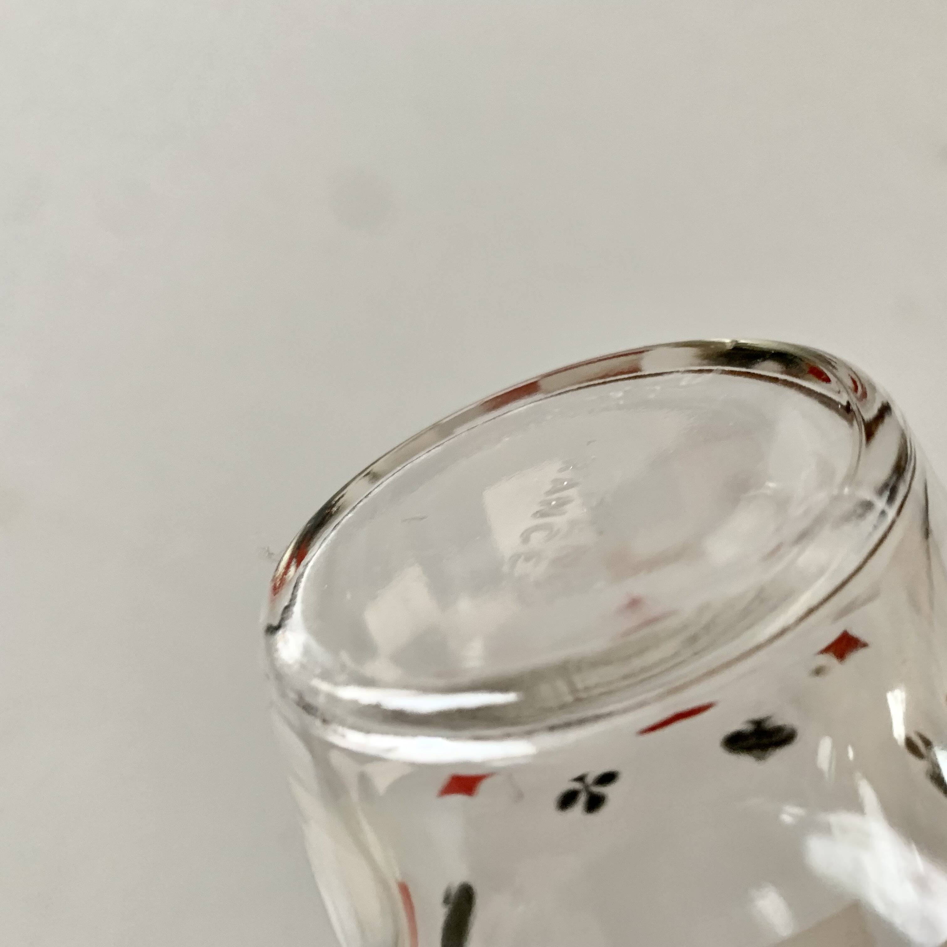 Vintage playing card liqueur set