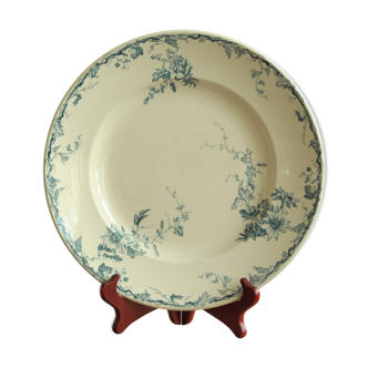 Dish Luneville faience "Passionflower"