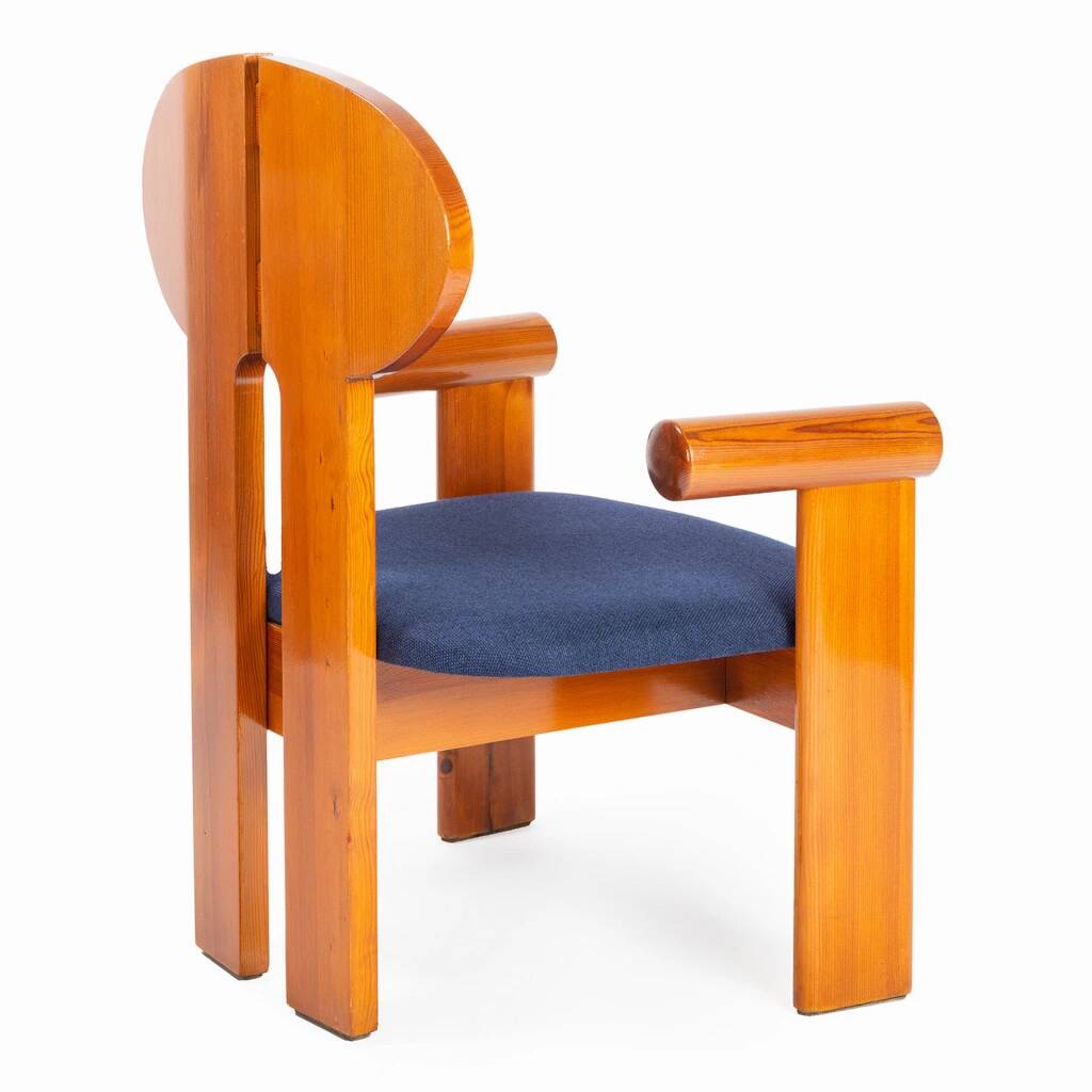 Wooden armchair from the 1980s, originally from the Tatra Museum