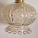 Textured amber pendant or portable lamp with pearl base