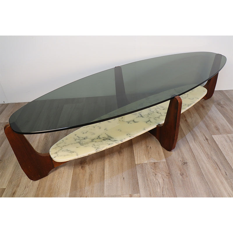 Vintage coffee table by Hugues Poignant 1960