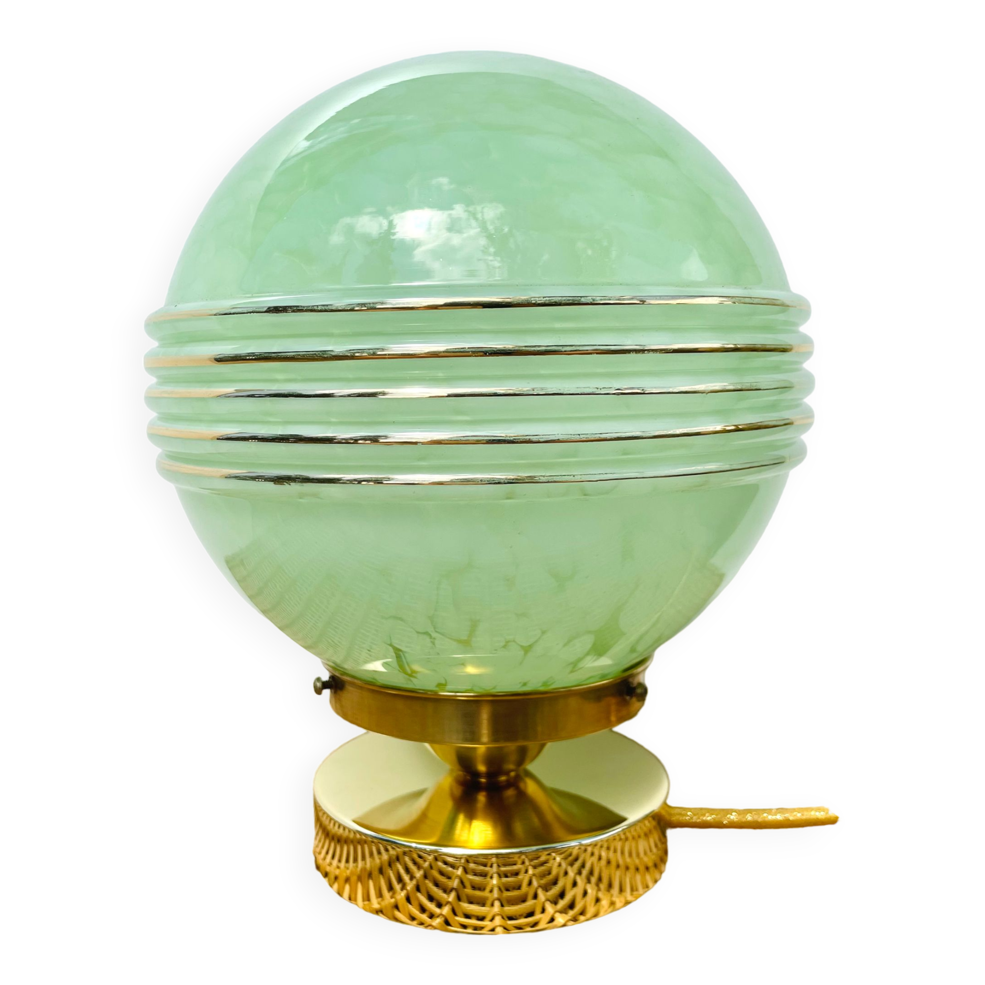 Green Clichy glass lamp