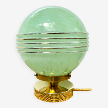 Green Clichy glass lamp