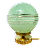 Lampe verre de Clichy vert