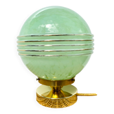 Lampe verre de Clichy vert