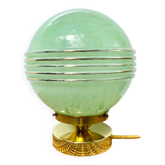 Lampe verre de Clichy vert