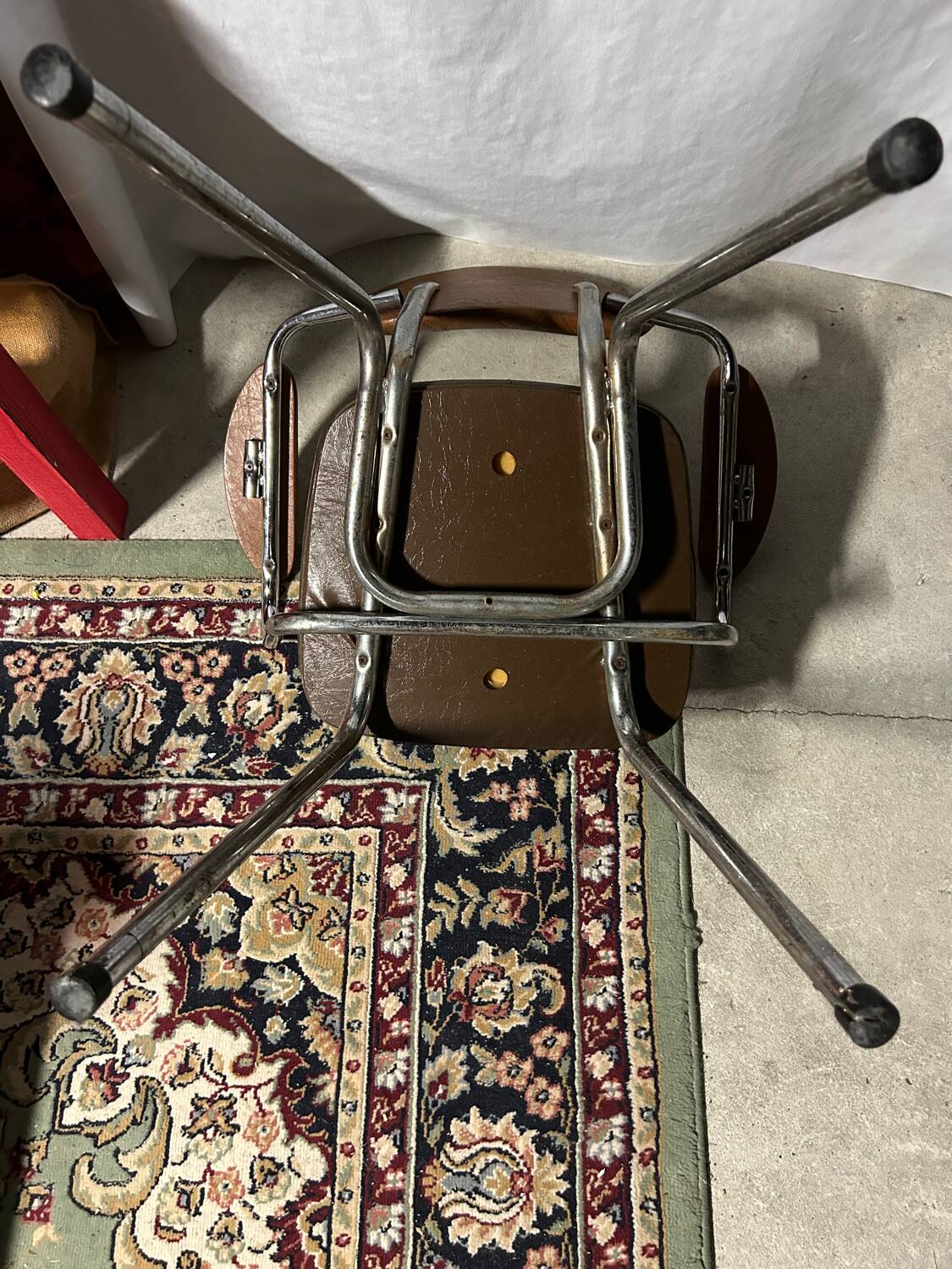 Set of 2 vintage skai chairs 60's/70's