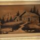 Pyrographed Alpine Table - Mid-Century Folk Art - Chalet Atmosphere