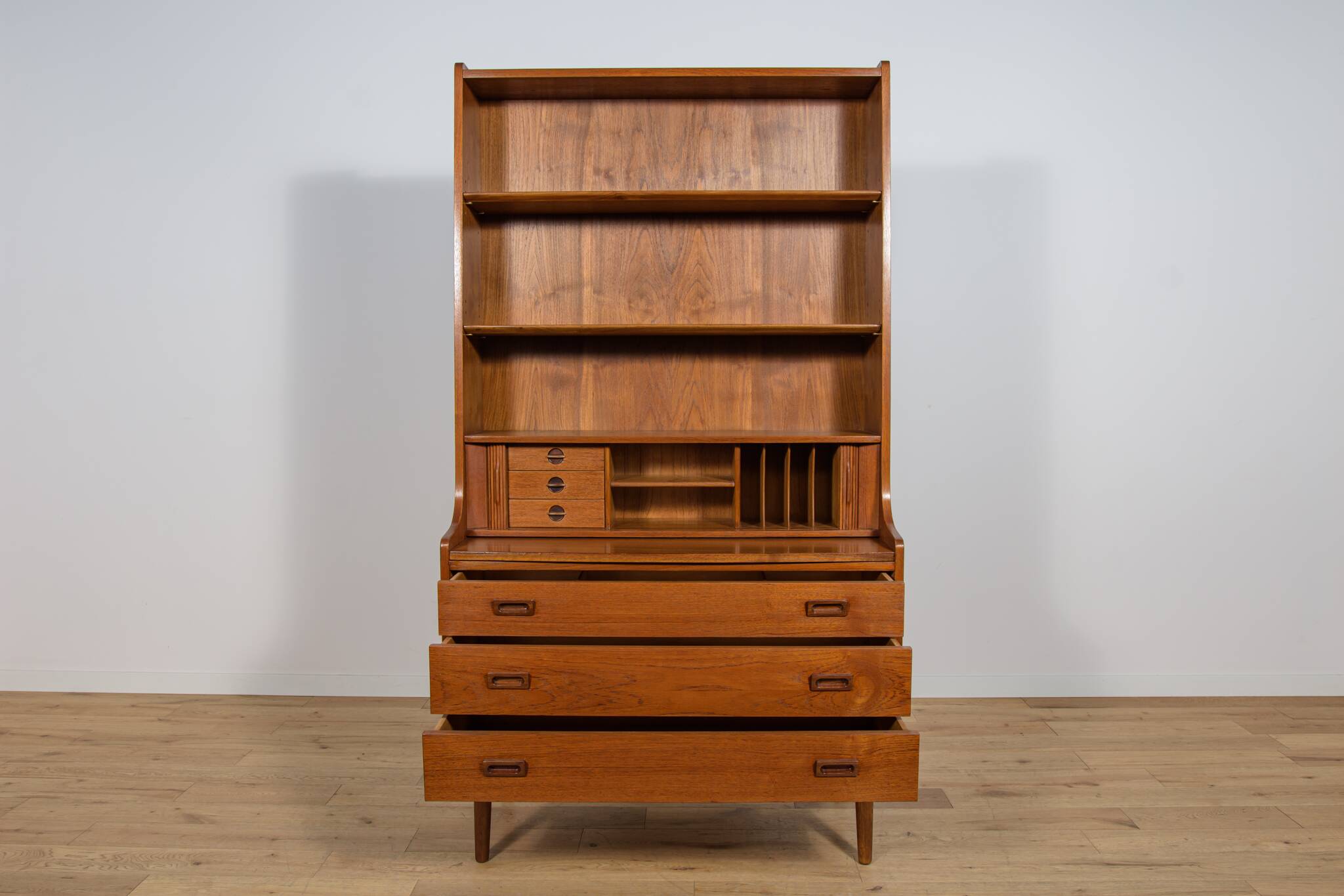 Mid-Century Teak Shelf by Johannes Sorth for Bornholm, Denmark, 1960s