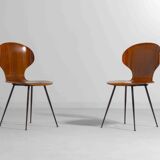 Set of four plywood 'Lulli' chairs by Carlo Ratti, Italy, 1950s