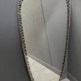 1960s Mirror with black docoration and gold color edging