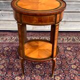 Salon Table In Marquetry Style Transition Period 19th