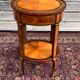 Salon Table In Marquetry Style Transition Period 19th