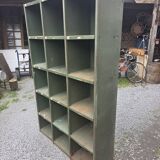 1950s iron workshop storage cabinet.