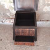 Wooden chest and braided rice straw