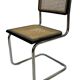 Chaise vintage Cesca style modèle B32 en chrome et noir