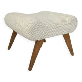 Vintage pouf white bouclette