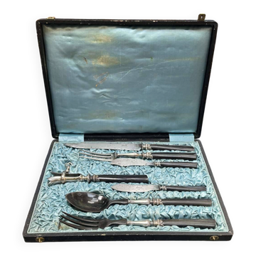 Coffret à découper et à servir 7 pièces du début XXème