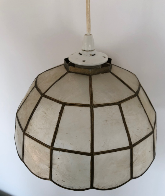 Mother-of-pearl hanging lamp