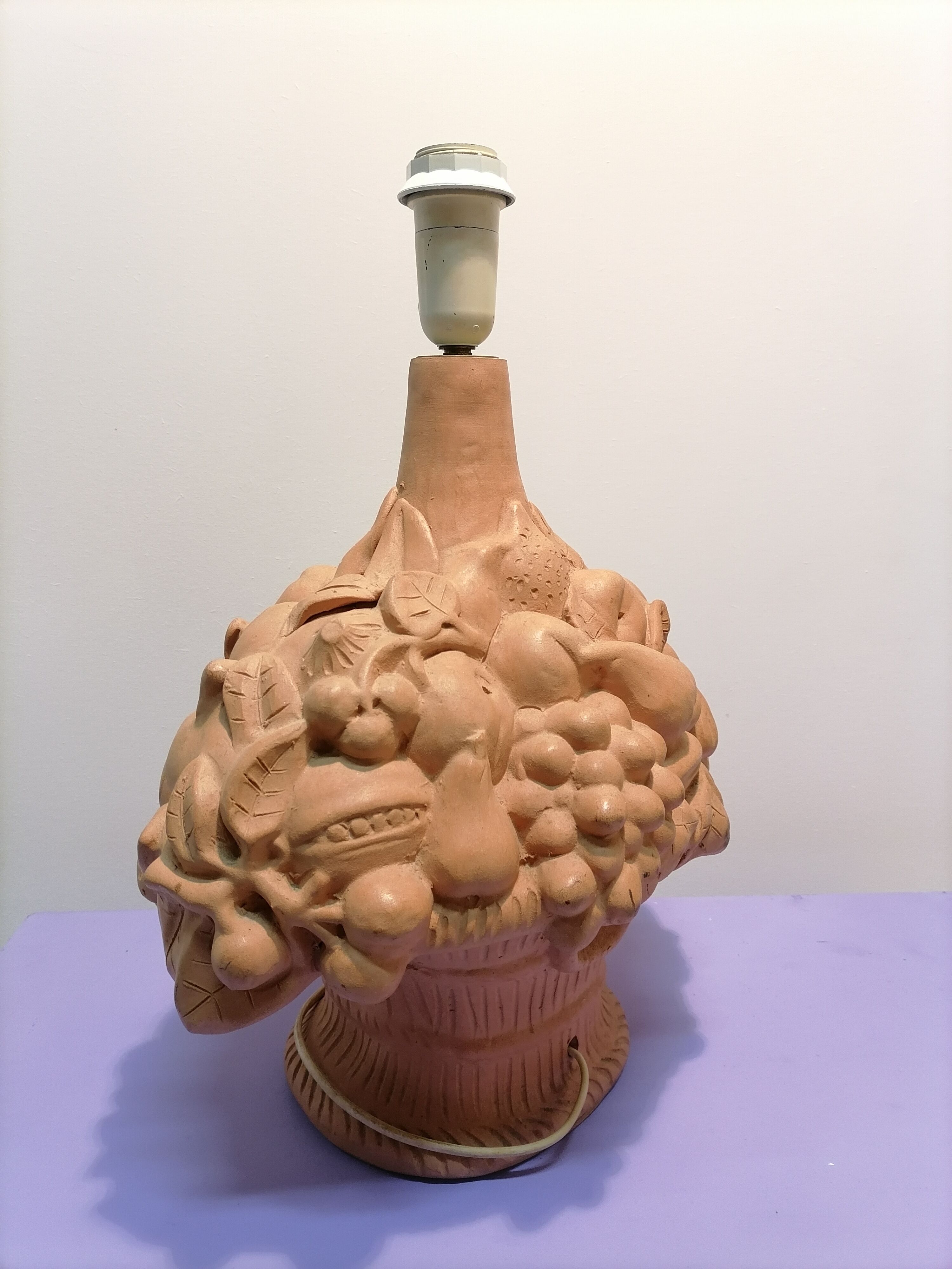 Terracotta fruit lamp 1970