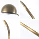 Lampadaire vintage Hustadt à 2 têtes flexibles, laiton mat