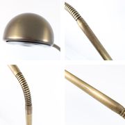 Lampadaire vintage Hustadt à 2 têtes flexibles, laiton mat