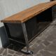 Industrial Island Counter in Steel and Walnut, 1970s