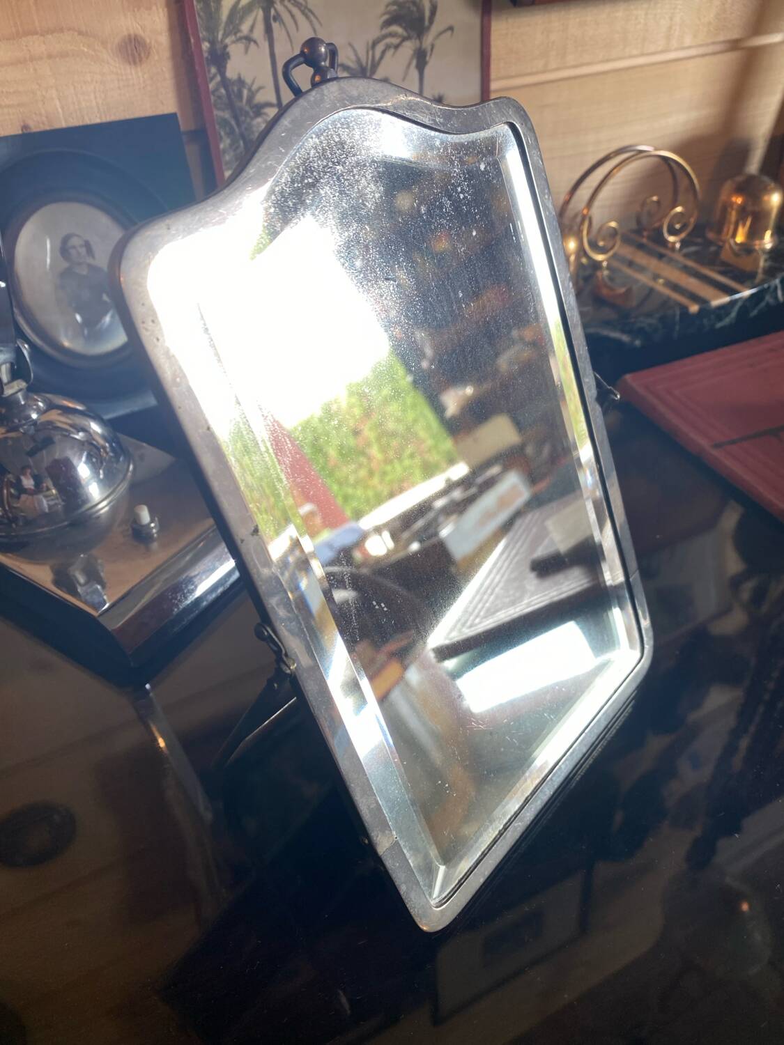 Miroir de barbier biseauté