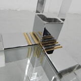 Hollywood Regency coffee table with perspex frame