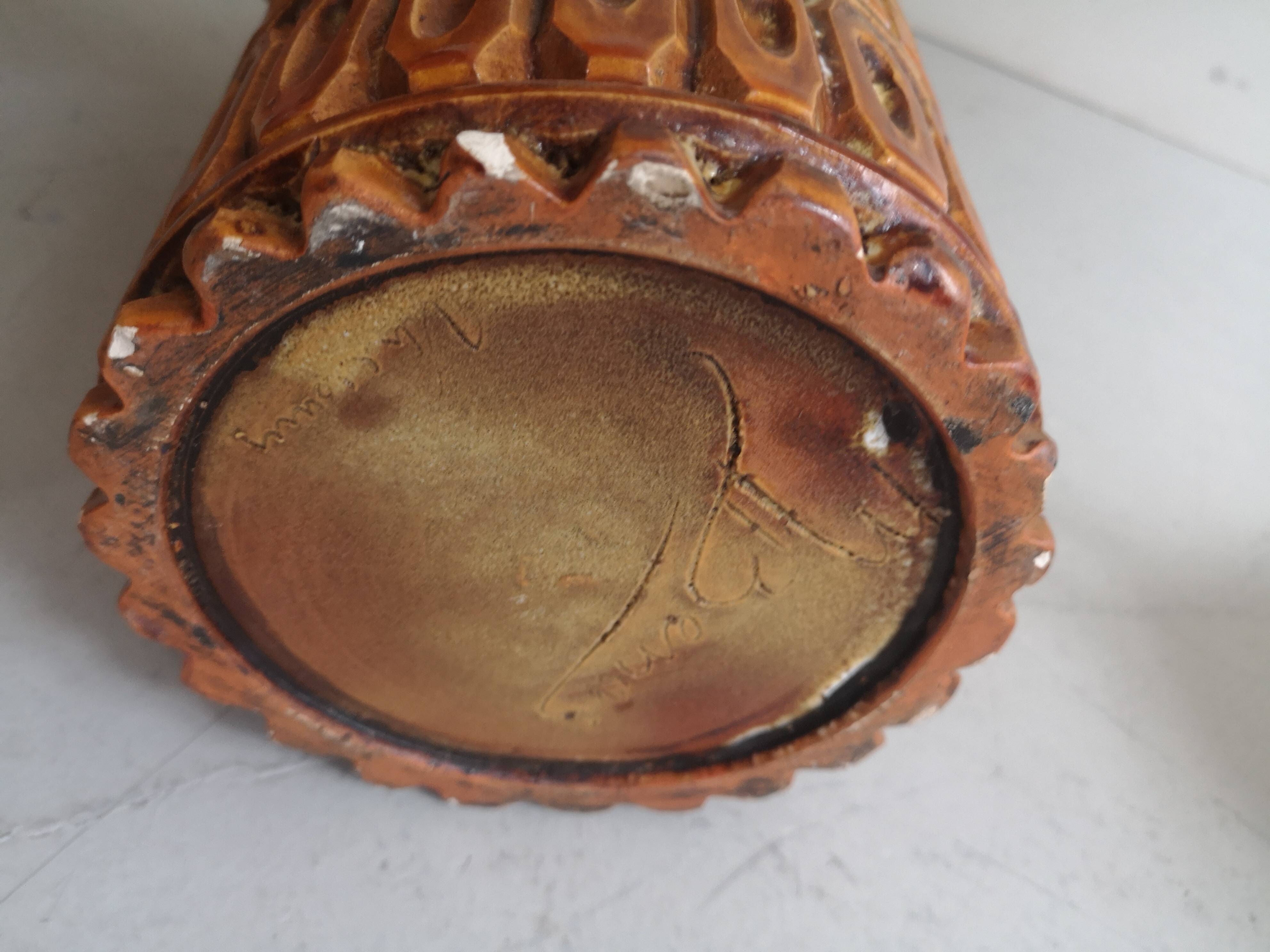 Large ceramic vase signed marius bessone vallauris 1950