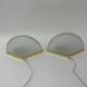 Set of 2 vintage glass wall lamps with golden holder , 1970’s