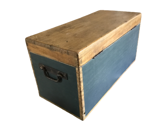 Painted wood chest