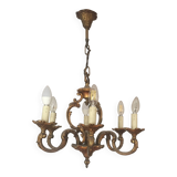 bronze 6-branch chandelier
