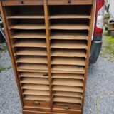 50s double curtain filing cabinet