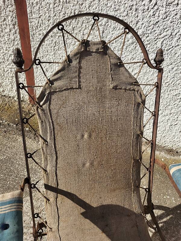 Folding camping chaise longue armchair empire of the 19th century