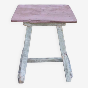 Patinated pedestal table