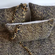 Moroccan sofa on the floor – black and gold pattern