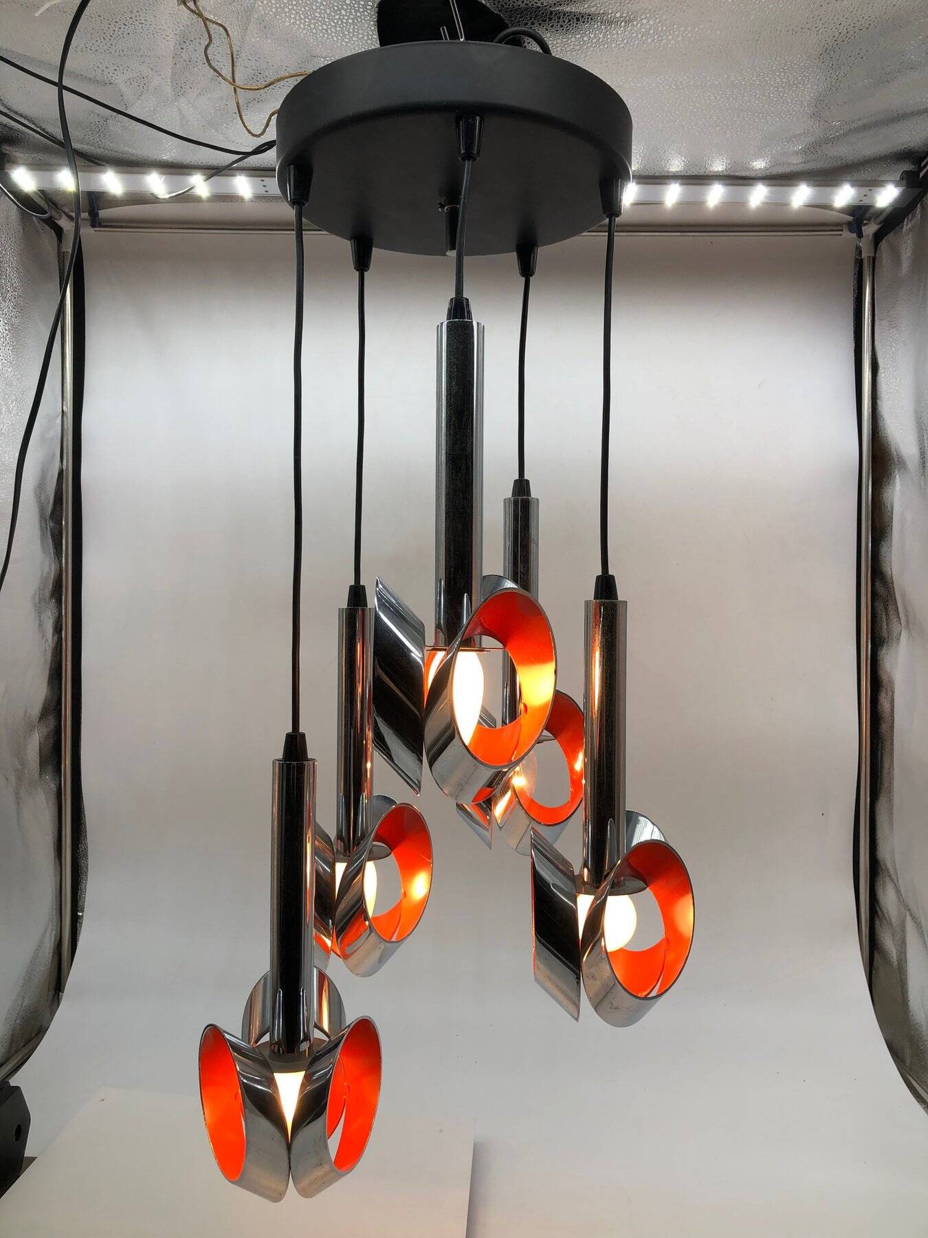 Vintage Cascade Pendant Light • Massive • Space Age • 1960