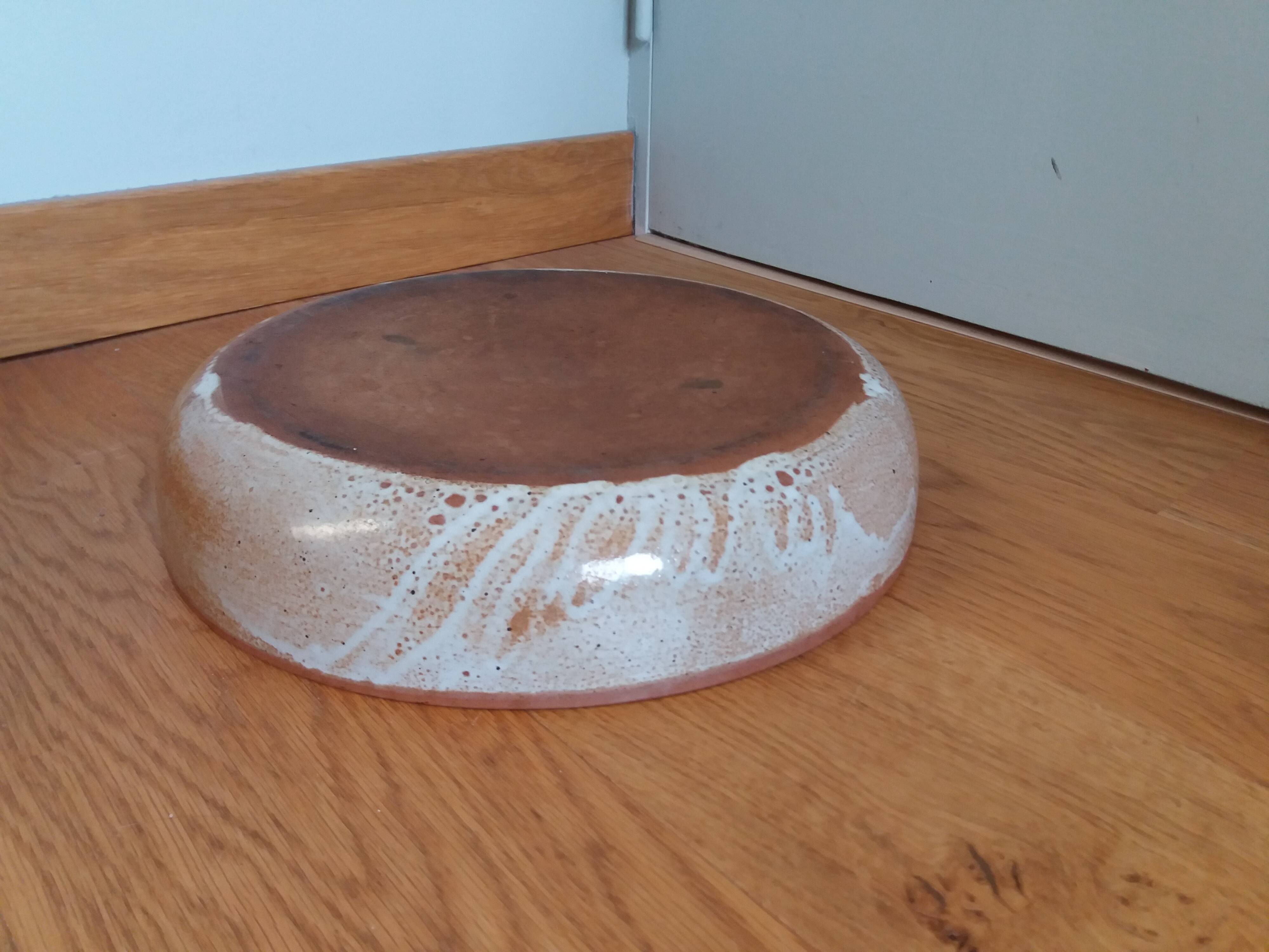 Deep dish stoneware salad bowl 31 cm