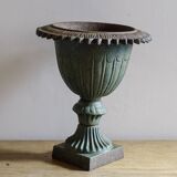 Antique Cast Iron Garden Urn, Campana Form Planter