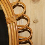 Rattan mirror circa 1960 41x60cm