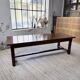 Table de ferme campagne noyer massif XL 250cm