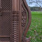Vintage Wooden Newari Window From Nepal