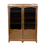 Transition style library marquetry and gilded bronze on marble