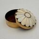 Vintage pillbox, brass and bone box - 1970s