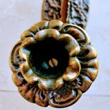 Bougeoir brutaliste en bronze