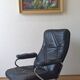 Scandinavian design leather armchair 70s