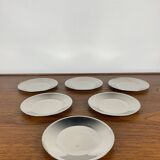 Set de 6 assiettes à dessert en inox facix, italie